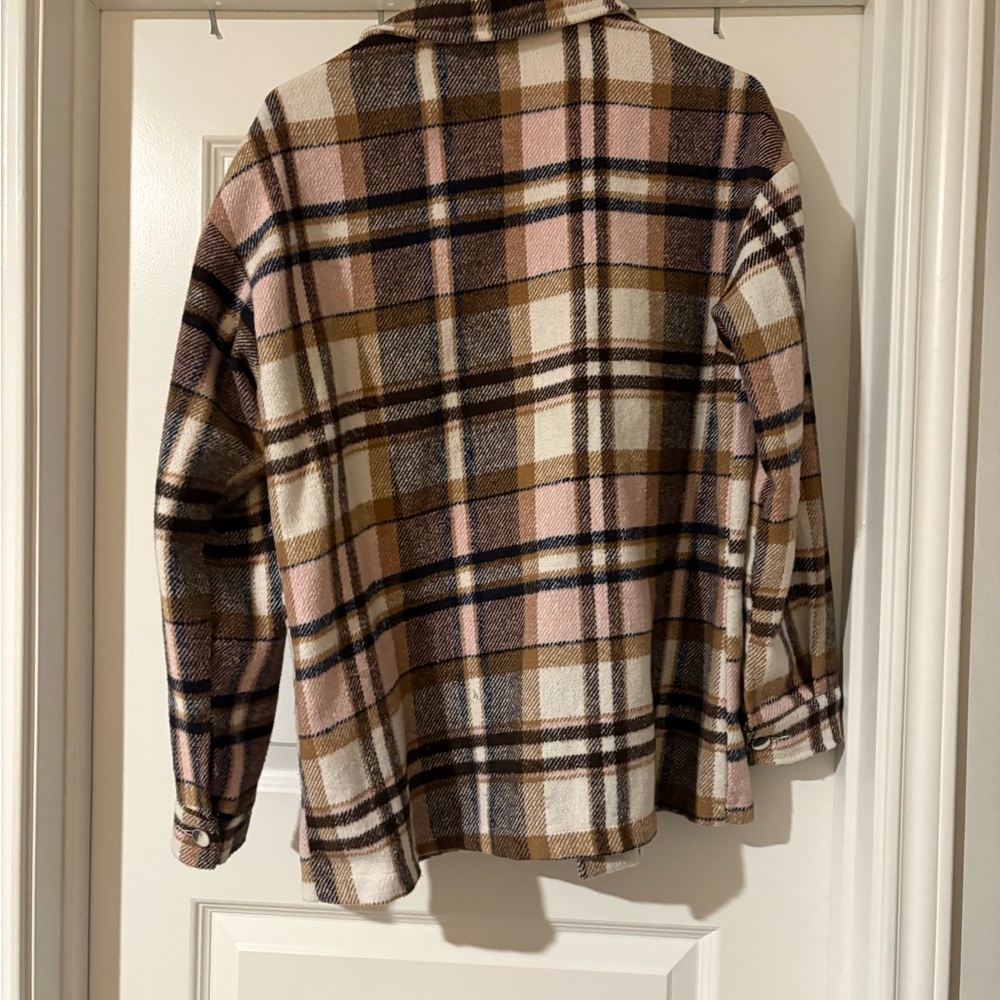 Plaid Button-Up Jacket - Picture 2 of 4